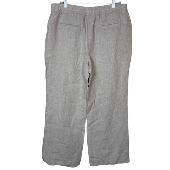 Chico’s 100% Linen Wide Leg Comfort Flowing Loose Relaxed Trouser Pants Size 2 - Picture 10 of 16